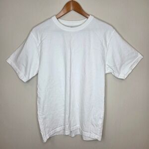 Uniqlo U Mens Crew Neck Short Sleeve T-Shirt White Heavyweight Cotton M